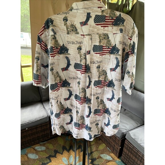 Cotton Traders Sport We the People‎ Patriotic Button Down Shirt Mens Large - Picture 5 of 5